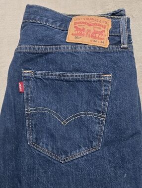 Levi's 501 Straight Leg Jeans Mens Size 34x34(34x33 Actual) *SEE PICS OF FLAWS